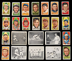 1912 T202 Hassan Triple Folders Separated Panels Collection (83) with (25) Hall of Famers Including (2) Ty Cobb