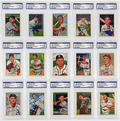 1952 Bowman Signed PSA/DNA AUTHENTIC Graded Starter Set (39)