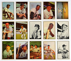 1953 Bowman Partial Set Pair with Color (94/160) & Black & White (39/64) Including (18) Hall of Famers
