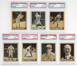 1940 Play Ball PSA NM 7 to NM-MT 8 Graded Group (7) with (2) Hall of Famers & (2) High Numbers