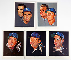 1962, 1964 Union Oil Los Angeles Dodgers Premium Pictures Complete and Near Set Pair Plus (82) Extras