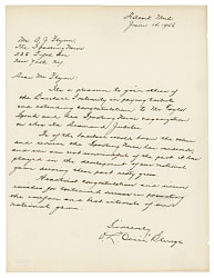 1946 Ossie Bluege Signed Handwritten Letter Congratulating Taylor Spink on The Sporting News 60th Anniversary - PSA/DNA COA