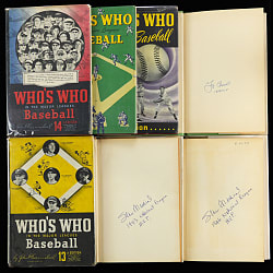1944-1952 Hall of Famer Signed Who's Who Hardcover Book Collection (7) - Each with MVP Inscription