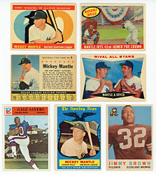 1958-1966 Baseball & Football Collection (375+) with (5) Mantle, (4) Aaron, (2) Mays, J. Brown & Unitas