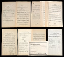1913 Baltimore Terrapins Federal League Document Collection Related to the Team's Formation Including By-Laws with JSA LOA