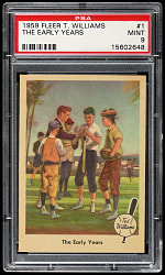 1959 Fleer Ted Williams #1 "The Early Years" PSA MINT 9