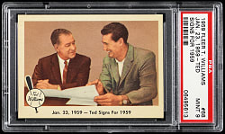 1959 Fleer Ted Williams #68 "Ted Signs for 1959" PSA MINT 9