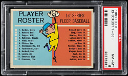 1963 Fleer Checklist PSA NM-MT 8
