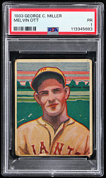 1933 R300 George C. Miller Mel Ott PSA POOR 1