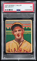 1933 R300 George C. Miller Mel Ott PSA POOR 1