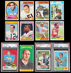 1965-1989 Football Hall of Fame Rookie Collection (12) with (3) PSA Graded