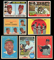 1943-1979 Mostly Topps Collection (97) with (43) Hall of Famers Including Hank Aaron & Mickey Mantle - Clean!