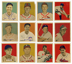 1949 Bowman Partial Set (120/240) with (5) Hall of Famers, (15) High Numbers & (6) Tougher Versions
