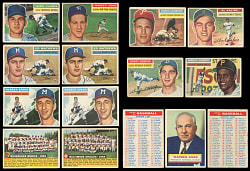1956 Topps Near Master Set with Near Set (328/340) Plus 122 Gray/White Back Variations & 22 Team Variations/Checklists