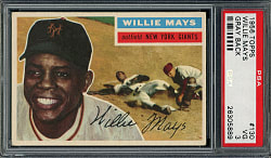 1956 Topps #130 Willie Mays (Gray Back) PSA VG 3