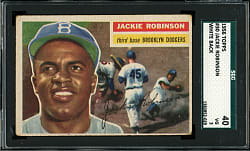 1956 Topps #30 Jackie Robinson (White Back) SGC VG 3