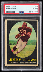 1958 Topps Football #62 Jim Brown Rookie PSA GOOD 2