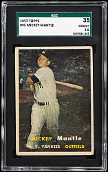 1957 Topps #95 Mickey Mantle SGC GOOD+ 2.5