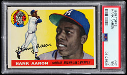 1955 Topps #47 Hank Aaron PSA NM 7