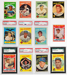 1959 Topps Near Set (566/572) with (7) Graded Plus (24) Variations - (590) Total Cards