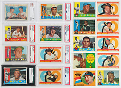 1960 Topps Near Set (570/572) with 10 Graded Hall of Famers & Stars