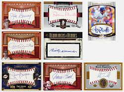 2002-2008 Upper Deck Hall of Fame & Star Certified Autographs (8) with Bench, Brett & Gwynn