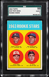 1963 Topps #537 Pete Rose Rookie SGC VG/EX 4