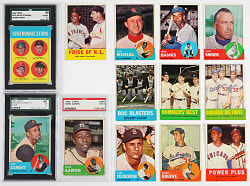 1963 Topps Near Set (570/576) with 3 Graded Plus 6 Variations - 576 Total Cards