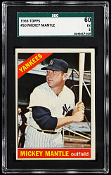 1966 Topps #50 Mickey Mantle SGC EX 5