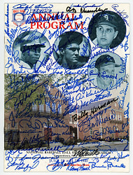 1985 Hall of Fame Program Signed by (60+) With Aaron, DiMaggio, Mantle, Mays, T. Williams