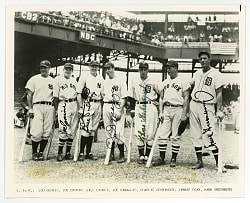 1937 All-Star Game Photograph Signed by (5) With Joe DiMaggio & Hank Greenberg