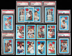 1971 Kellogg's Near Set (74/75) with (7) PSA Graded Plus (9) Text Variations - (83) Total Cards