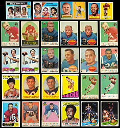 1950-1980 Football & Basketball Shoebox Collection (1,300+) with Several Hall of Famers
