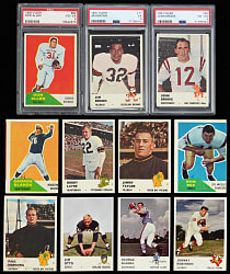 1960 & 1961 Fleer Football Near Set Pair with (3) PSA Graded - (314) Total Cards