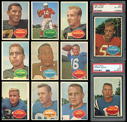 1960 Topps Football Complete Set (132) with (2) PSA Graded Hall of Famers
