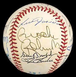 1966 Baltimore Orioles World Series Champions Team-Signed Reunion Baseball (17 Signatures) Including (4) Hall of Famers