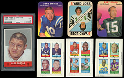 1968-1971 Topps Football Inserts & Oddball Complete/Near Set Collection (6) - (240) Total Cards