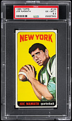 1965 Topps #122 Joe Namath Rookie Shortprint PSA EX-MT+ 6.5