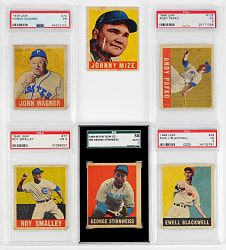 1948 Leaf Starter Set (34/98) with (21) Graded Including PSA Honus Wagner