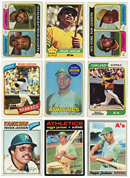 1969-1980 Topps Reggie Jackson Collection (14) with 1969 Topps #260 Rookie