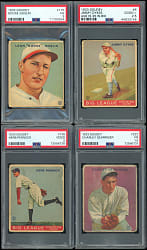 1933 Goudey PSA Graded Group (4) with Gehringer, Goslin & Pennock