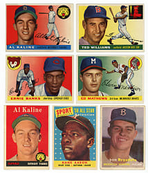 1955-1958 Topps Collection (255) with (24) Hall of Famers Including Aaron, Banks, Musial & T. Williams