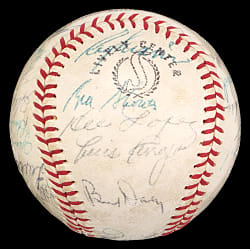 1961 World Series Champion New York Yankees Team-Signed Baseball with (24) Signatures - Full JSA LOA