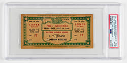 1947 Negro League World Series Game 1 Full Ticket Proof PSA EX-MT 6 (MK) - "1 of 1" Highest Graded Example