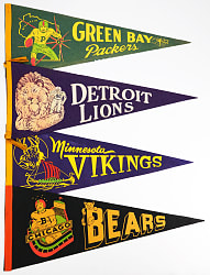 1940s-1960s NFC North Pennant Collection (7)