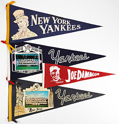 1940s-1960s New York Yankees Pennant Collection (10) with (2) Team Photo-Pennants
