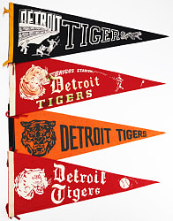 1940s Detroit Tigers Pennant Group (4)