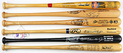 Hall of Famer Single-Signed Bats (6) with Stan Musial Limited-Edition Stat Bat & Cal Ripken Jr. Full Name Signature