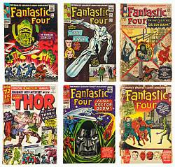 1962-1969 Marvel Comic Book Treasure Chest Bundle (60) with Early Fantastic Four Issues & Horror Titles