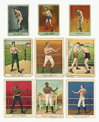 1910 T220 Mecca Prizefighters Near Set (48/50) & 1910 T225 Khedival Prizefighters Partial Set (17/25) Plus (5) Duplicates - (70) Total Cards